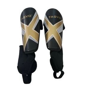 Kids XS Black and Gold Shin Guards